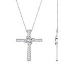 Load image into Gallery viewer, 0.29 Ctw Lab Diamond Unique Cross Pendant For Women 14K Gold
