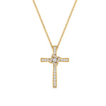 Load image into Gallery viewer, Unique Lab Diamond Cross Pendant For Women
