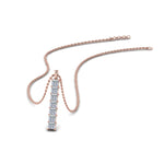 Load image into Gallery viewer, 1.05 Ctw Princess Cut Lab Diamond Bar Necklace 14K Gold
