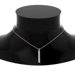Load image into Gallery viewer, 1.05 Ctw Princess Cut Lab Diamond Bar Necklace 14K Gold
