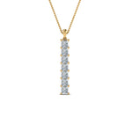 Load image into Gallery viewer, 1.05 Ctw Princess Cut Lab Diamond Bar Necklace 14K Gold
