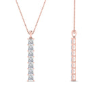 Load image into Gallery viewer, 1.05 Ctw Princess Cut Lab Diamond Bar Necklace 14K Gold
