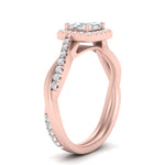 Load image into Gallery viewer, Lab Asscher Cut Diamond Halo Engagement Rings 14K Rose Gold

