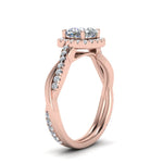Load image into Gallery viewer, Lab Cushion Cut Diamond Halo Engagement Rings 14K Rose Gold
