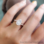 Load image into Gallery viewer, Lab Pear Cut Diamond Halo Infinity Engagement Ring For Her 14K Rose Gold
