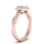 Load image into Gallery viewer, Lab Radiant Cut Diamond Halo Engagement Rings 14K Rose Gold
