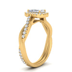 Load image into Gallery viewer, Lab Radiant Cut Diamond Halo Engagement Rings 14K Yellow Gold
