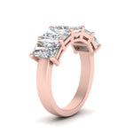 Load image into Gallery viewer, 0.50 To 5 Ct Radiant Cut Lab Diamond Five Stone Wedding Band 14k Gold
