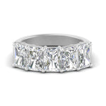 Load image into Gallery viewer, 0.50 To 5 Ct Radiant Cut Lab Diamond Five Stone Wedding Band 14k Gold
