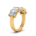 Load image into Gallery viewer, 0.50 To 5 Ct Radiant Cut Lab Diamond Five Stone Wedding Band 14k Gold
