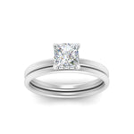 Load image into Gallery viewer, 0.50 To 5 Carat Delicate Thin Setting Hidden Lab Halo Bridal Set 14K Gold
