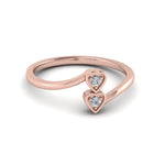 Load image into Gallery viewer, 2 Stone Crossover Lab Diamond Promise Ring
