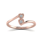 Load image into Gallery viewer, 2 Stone Crossover Lab Diamond Promise Ring
