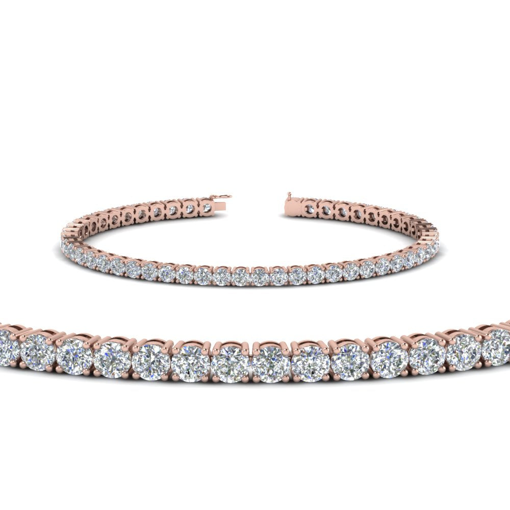 Round Lab Diamond Tennis Bracelet For Women