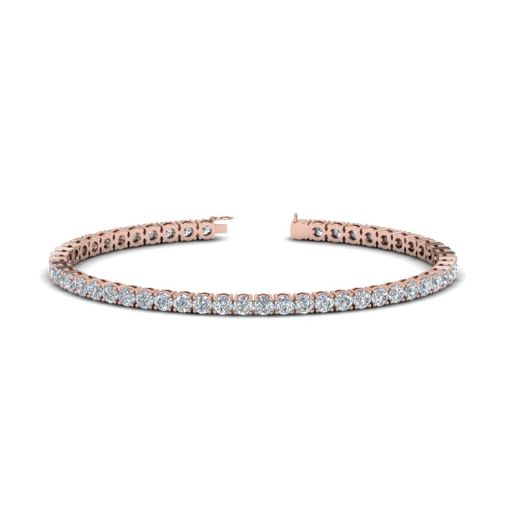 Round Lab Diamond Tennis Bracelet For Women