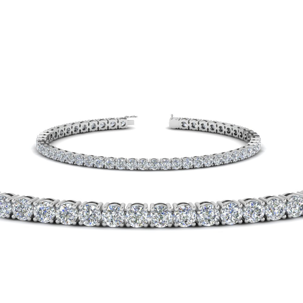 Round Lab Diamond Tennis Bracelet For Women