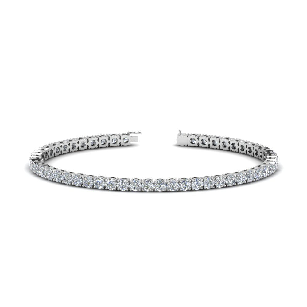 Round Lab Diamond Tennis Bracelet For Women