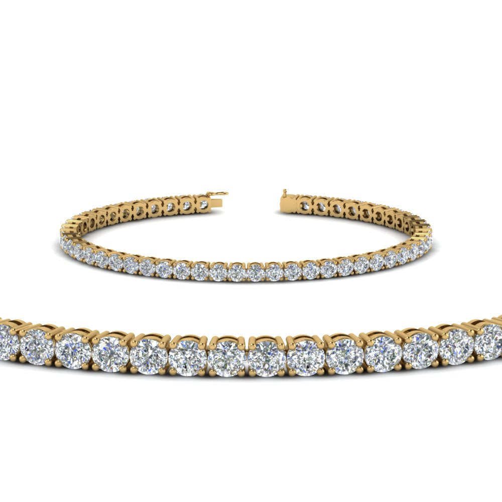 Round Lab Diamond Tennis Bracelet For Women