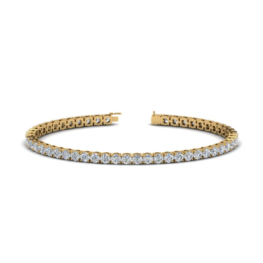 Round Lab Diamond Tennis Bracelet For Women