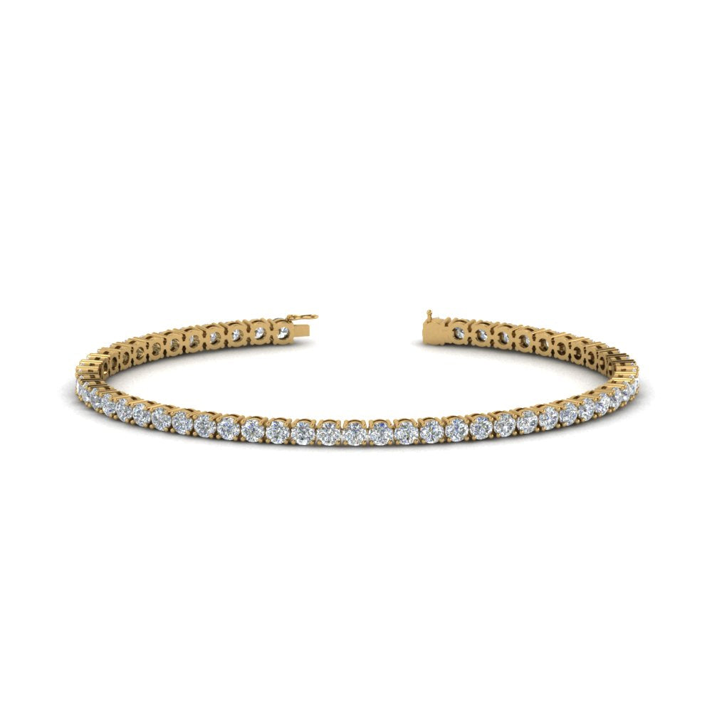 Round Lab Diamond Tennis Bracelet For Women