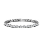 Load image into Gallery viewer, Zig Zag Tennis Lab Round Diamond Bracelet
