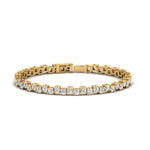Load image into Gallery viewer, Zig Zag Tennis Lab Round Diamond Bracelet
