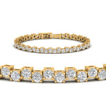 Load image into Gallery viewer, Zig Zag Tennis Lab Round Diamond Bracelet
